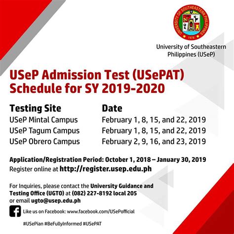 usep address obrero|Office of the University Registrar .